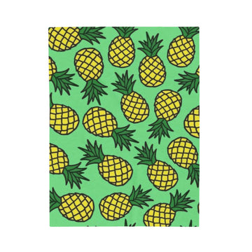 FUNSTUFFPRINT Pineapples! Velveteen Plush Blanket