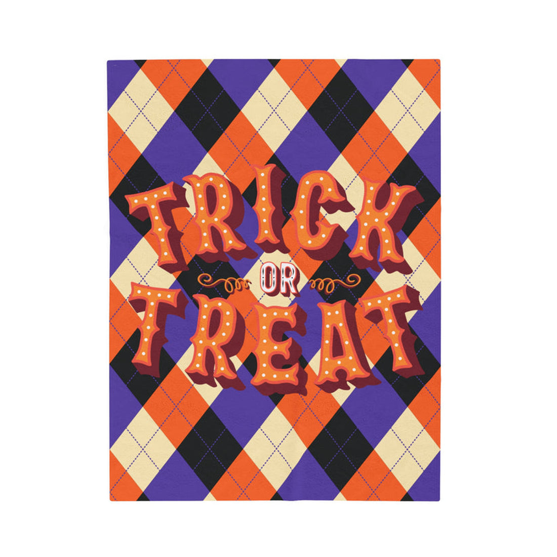 FUNSTUFFPRINT Trick or Treat Velveteen Plush Blanket