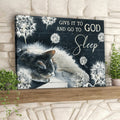 Cat - Give It To And Go To God Sleep - Christian Canvas Prints - Faith Canvas - Bible Verse Canvas 