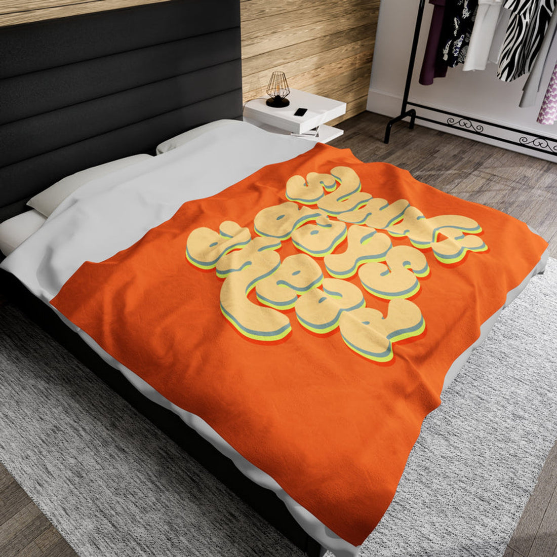 FUNSTUFFPRINT Sunny Days Velveteen Plush Blanket