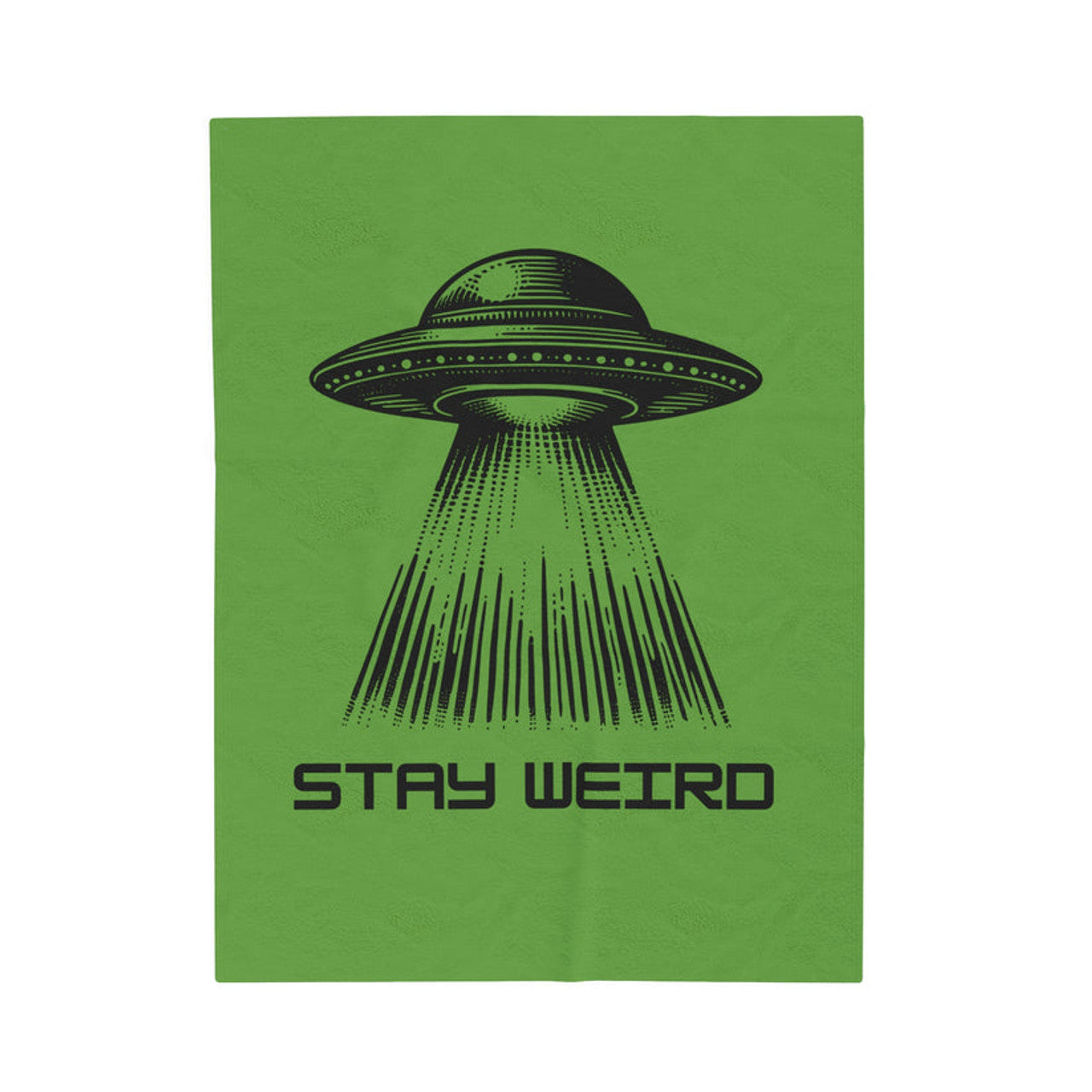 FUNSTUFFPRINT Stay Weird Velveteen Plush Blanket