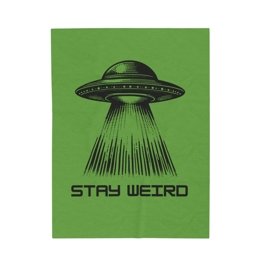 FUNSTUFFPRINT Stay Weird Velveteen Plush Blanket