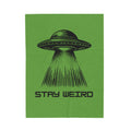 FUNSTUFFPRINT Stay Weird Velveteen Plush Blanket