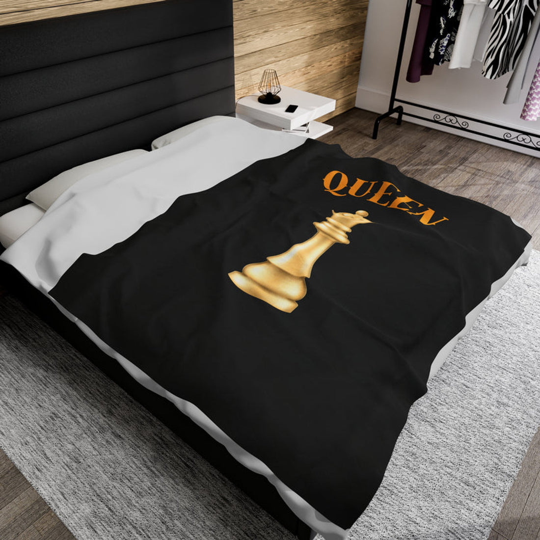 FUNSTUFFPRINT Queen Velveteen Plush Blanket