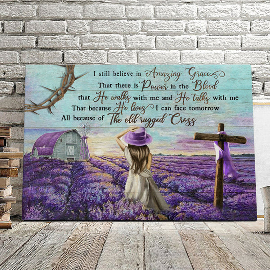 I Still Believe In Amazing Grace - Girl And Cross - Christian Canvas Prints - Faith Canvas - Bible Verse Canvas 