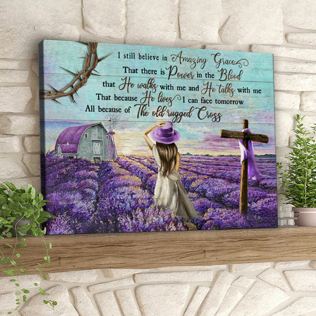 I Still Believe In Amazing Grace - Girl And Cross - Christian Canvas Prints - Faith Canvas - Bible Verse Canvas 