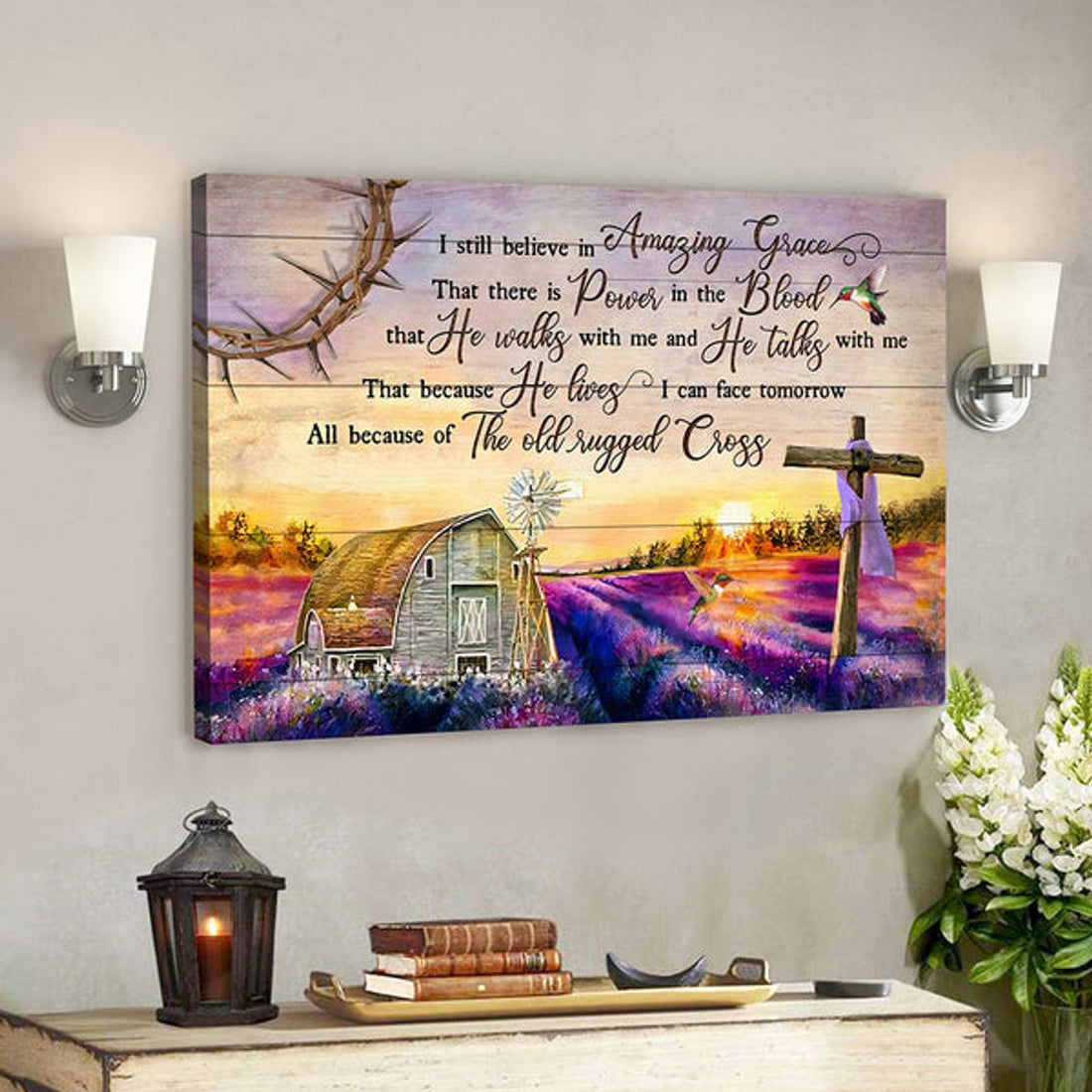 Christian Canvas Art - Bible Verse Canvas - Scripture Canvas Wall Art - Crossfamer Canvas Poster 