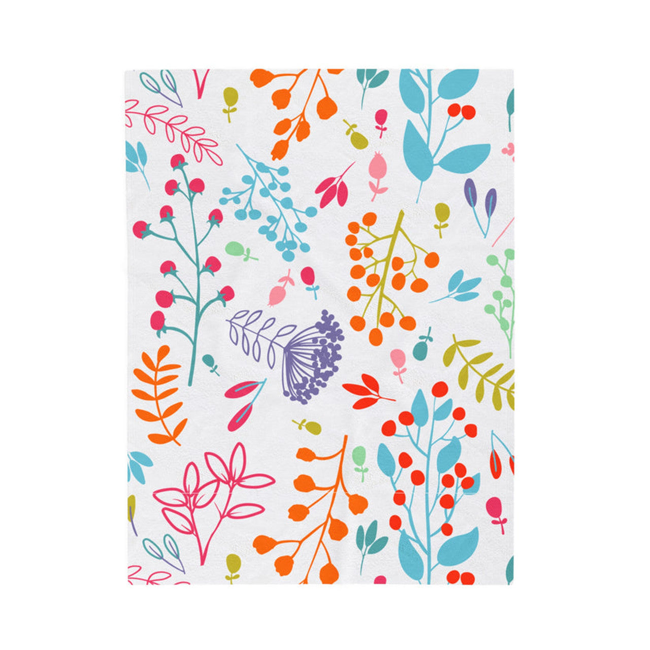 FUNSTUFFPRINT Fleur Velveteen Plush Blanket
