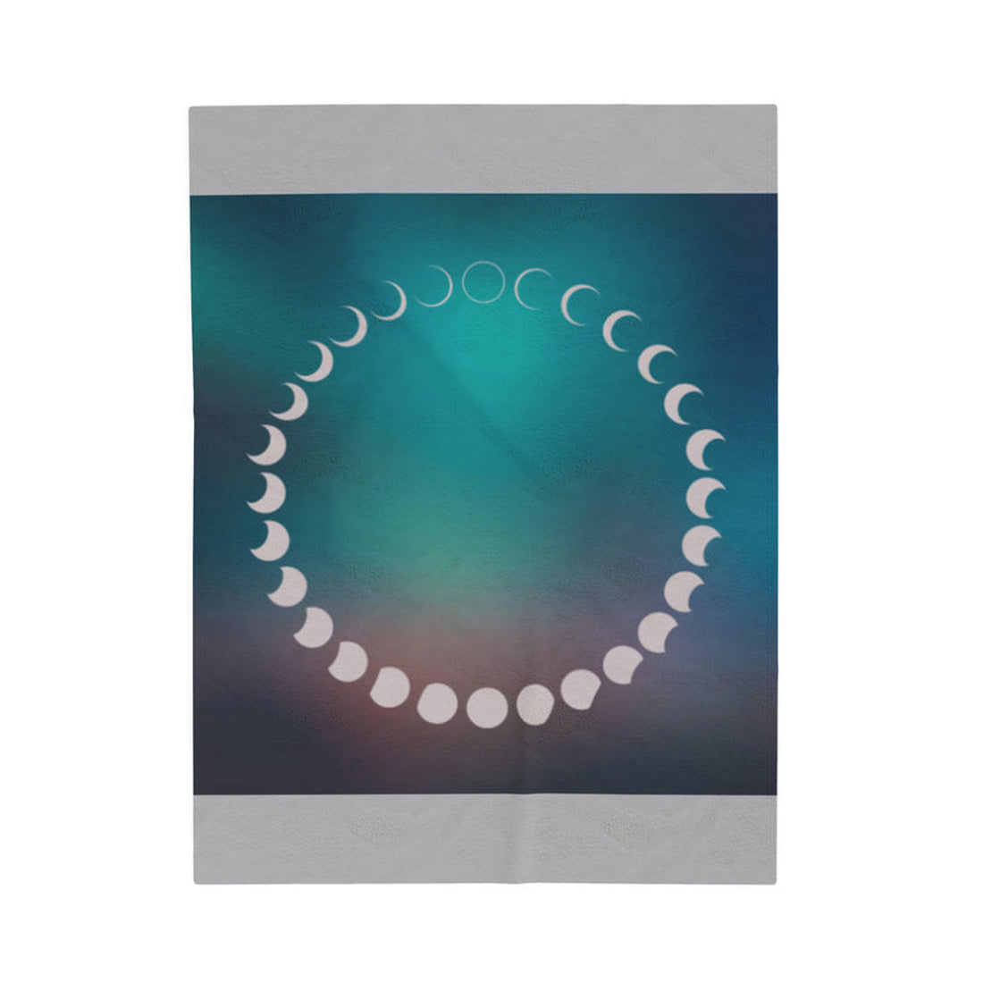FUNSTUFFPRINT Moon Phases Velveteen Plush Blanket