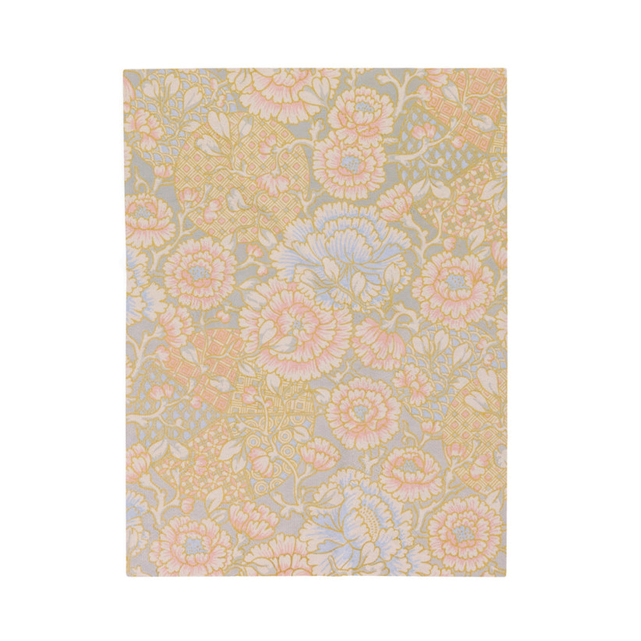 FUNSTUFFPRINT Vintage Floral Velveteen Plush Blanket