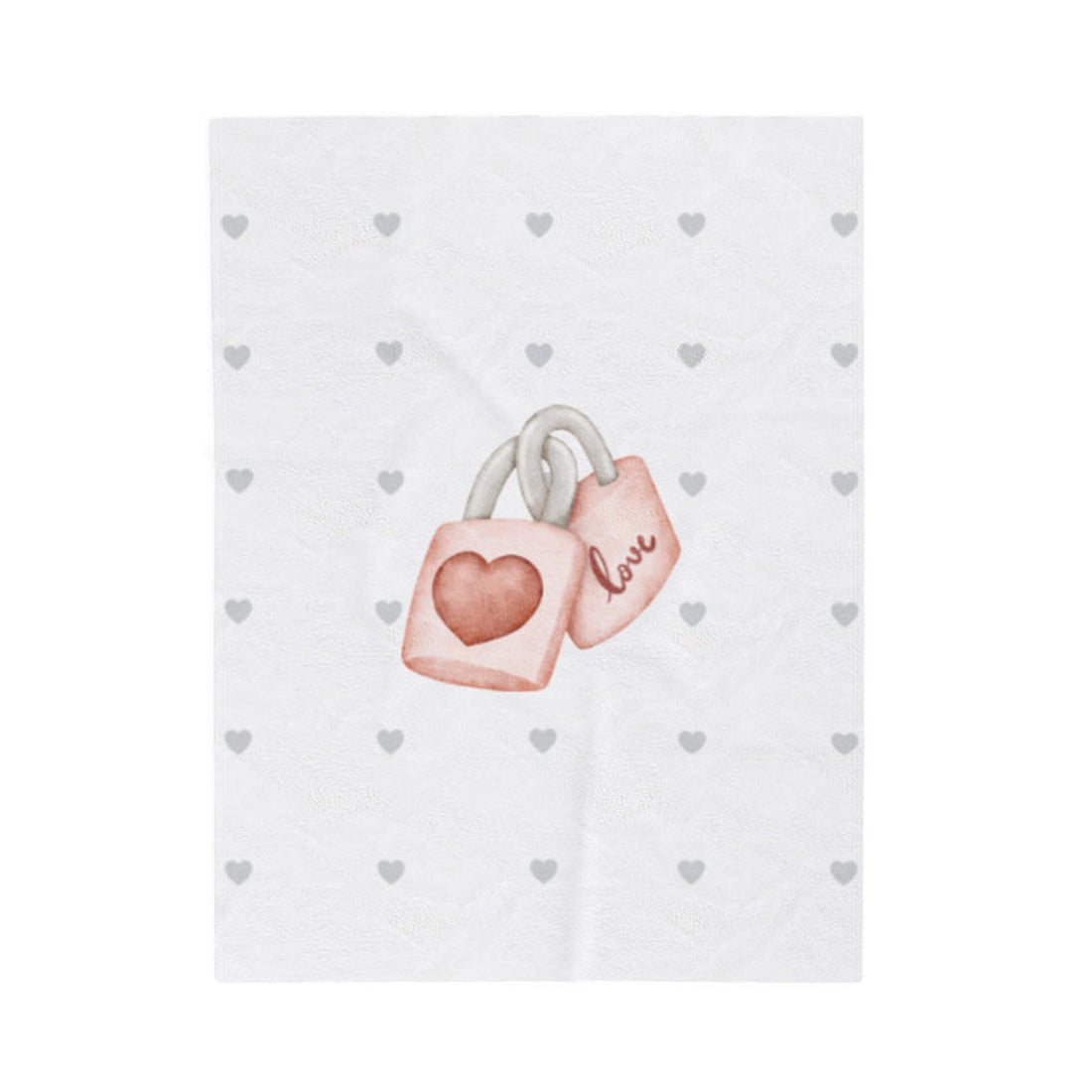 FUNSTUFFPRINT Love Locks Valentine Plush Blanket