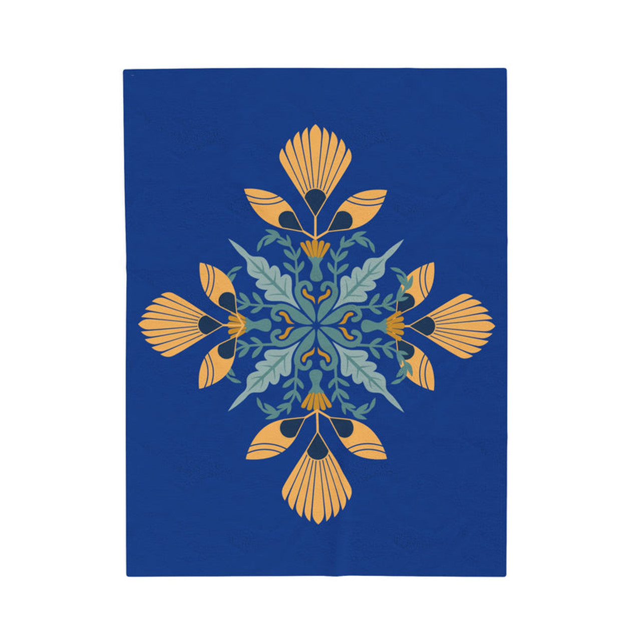 FUNSTUFFPRINT Deco Fleur Velveteen Plush Blanket