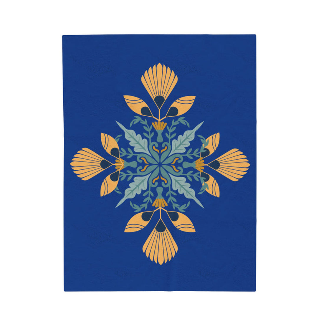FUNSTUFFPRINT Deco Fleur Velveteen Plush Blanket