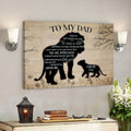 To My Dad - I Know It's Not Easy For A Man - Father's Day Canvas Art - Best Gift For Dad 