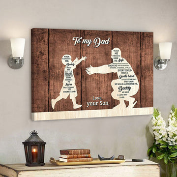 To My Dad - Walk Alongside Me - Father's Day Canvas Art - Best Gift For Dad 