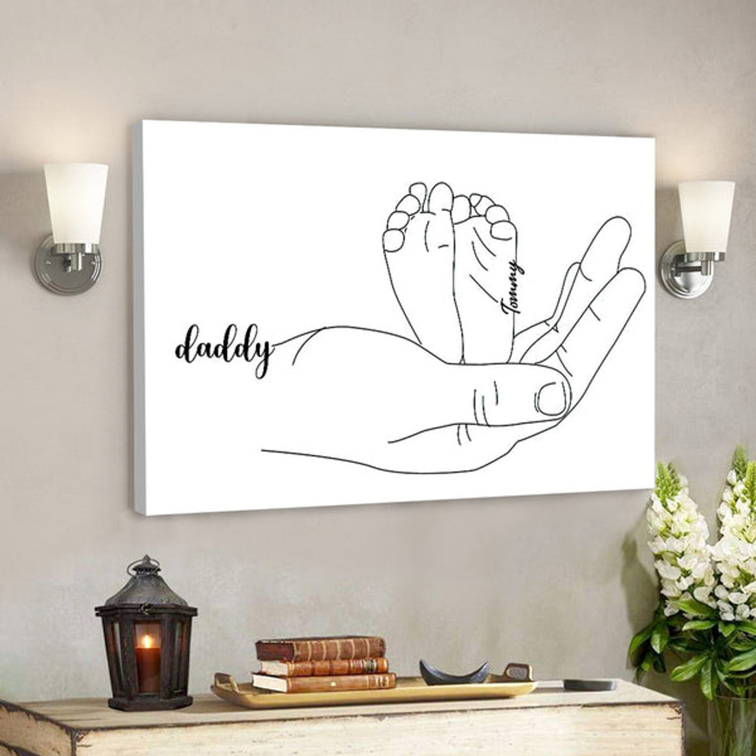 Personalized Name Canvas - Daddy - Father's Day Canvas Art - Best Gift For Dad 