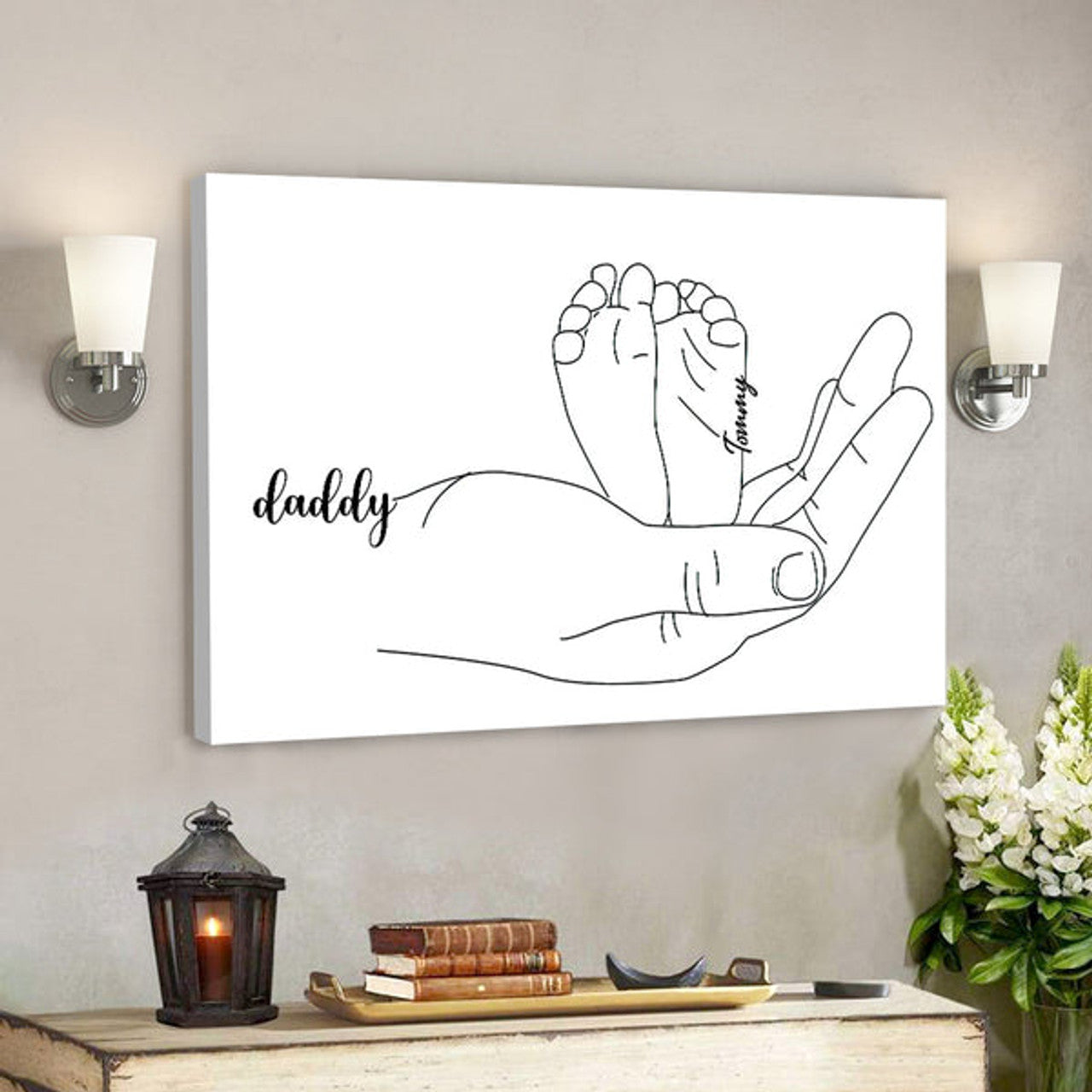 Personalized Name Canvas - Daddy - Father's Day Canvas Art - Best Gift For Dad 