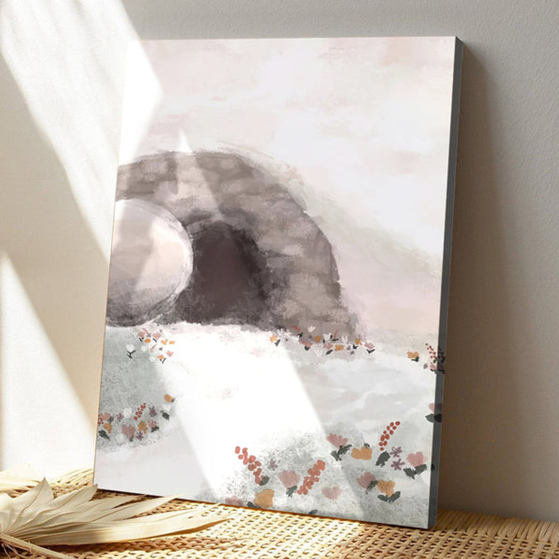 He is Risen - Empty Tomb Resurrection Wall Art - Easter Canvas - Easter Wall Decor - Christian Canvas - Jesus Home Decor 
