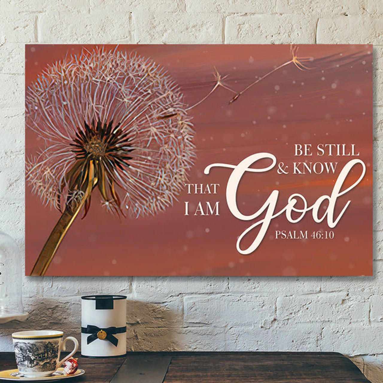 Bible Verse Canvas - Scripture Canvas Wall Art - Jesus Canvas - Be Still & Know That I Am God