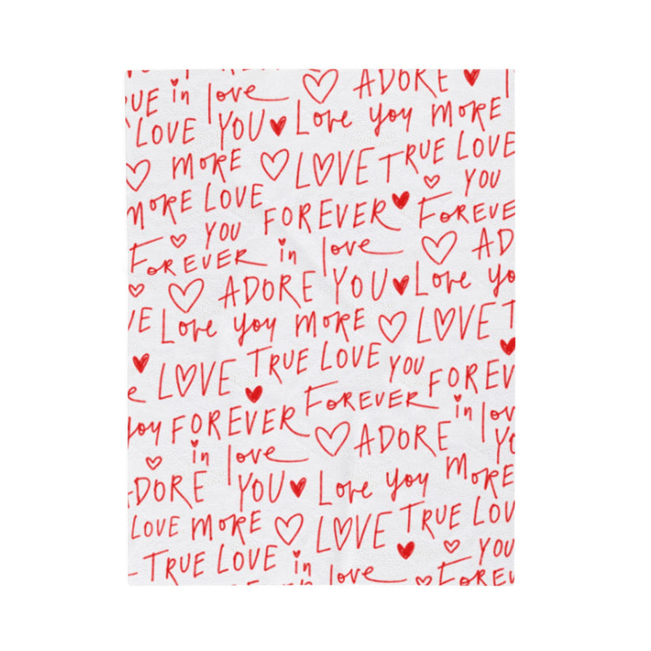 FUNSTUFFPRINT Adore You Valentine Plush Blanket