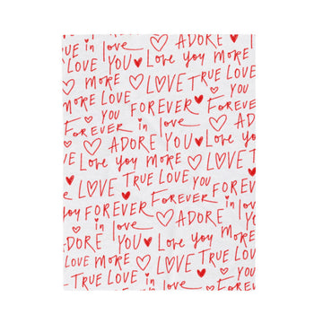 FUNSTUFFPRINT Adore You Valentine Plush Blanket