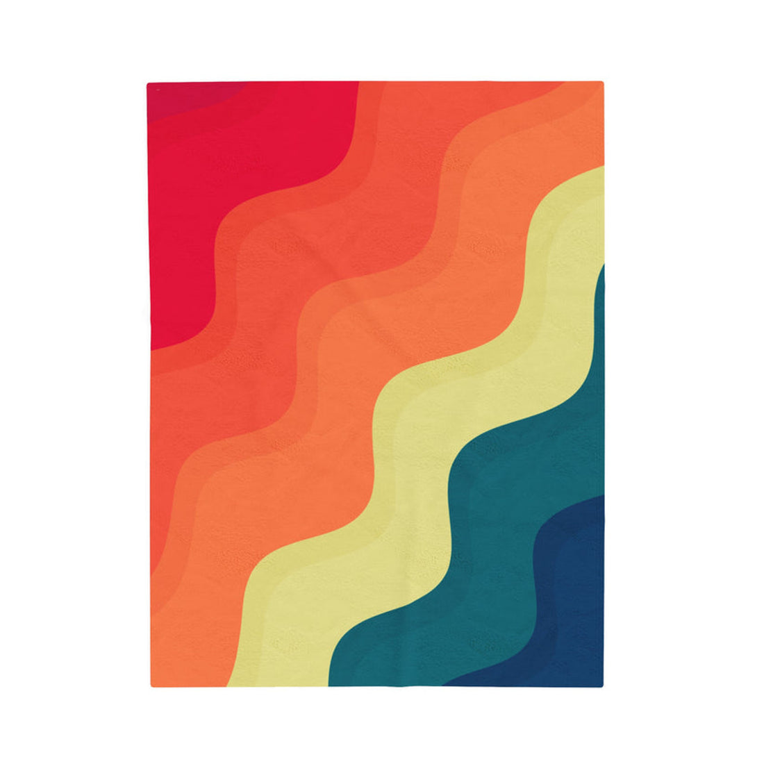FUNSTUFFPRINT Prime Waves Velveteen Plush Blanket