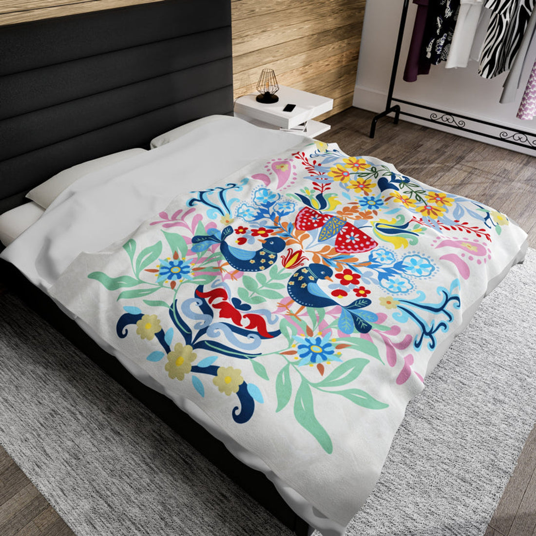 FUNSTUFFPRINT Birds Velveteen Plush Blanket
