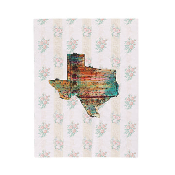 FUNSTUFFPRINT Boho Texas Velveteen Plush Blanket