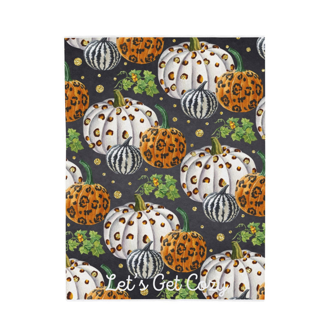 FUNSTUFFPRINT Let’s Get Cozy Velveteen Plush Blanket