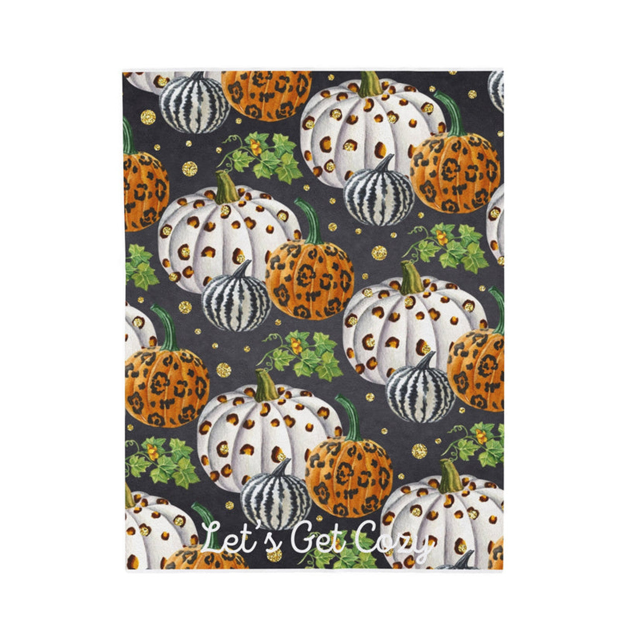 FUNSTUFFPRINT Let’s Get Cozy Velveteen Plush Blanket