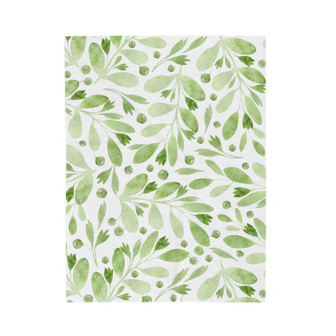 FUNSTUFFPRINT Fresh Green Velveteen Plush Blanket