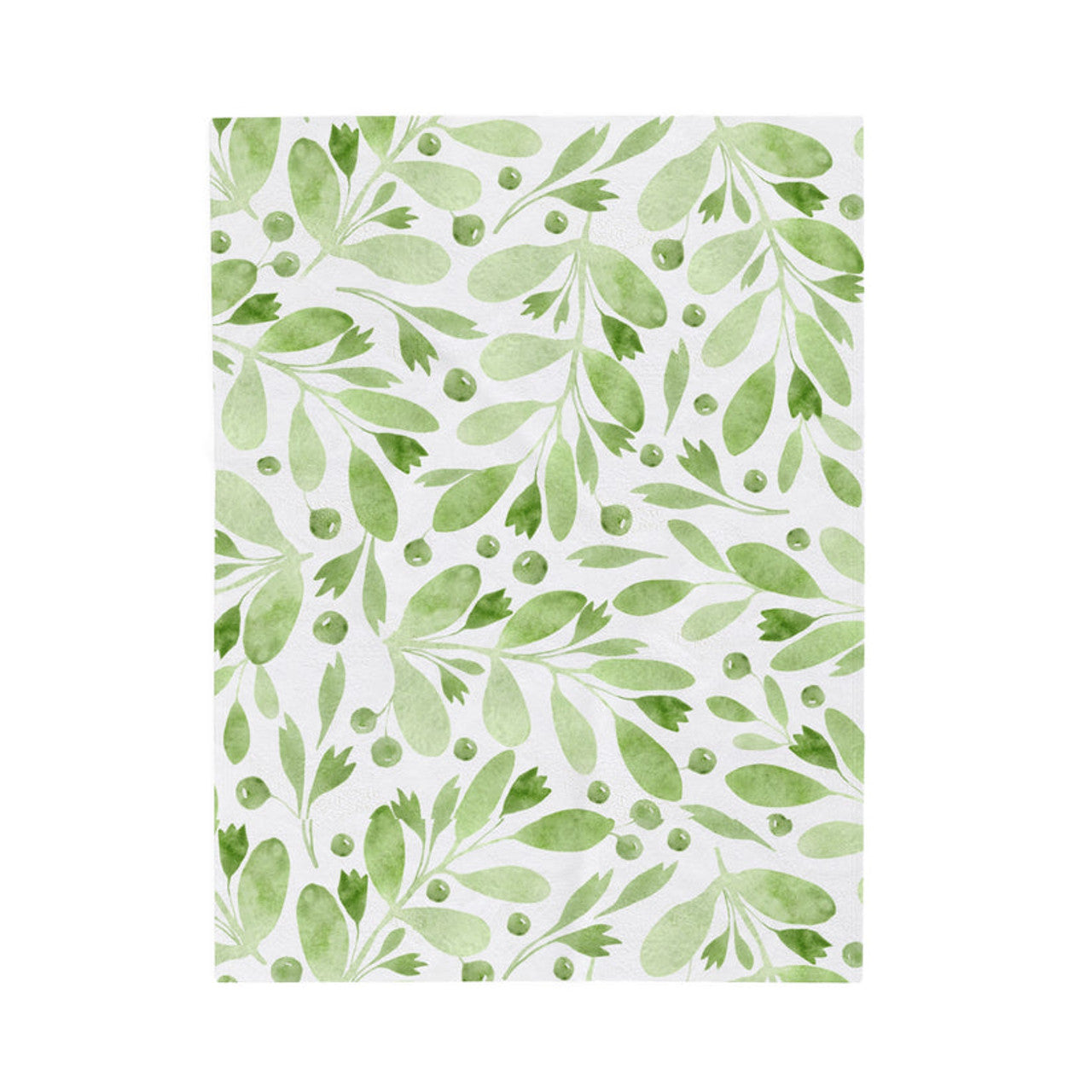 FUNSTUFFPRINT Fresh Green Velveteen Plush Blanket