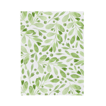 FUNSTUFFPRINT Fresh Green Velveteen Plush Blanket