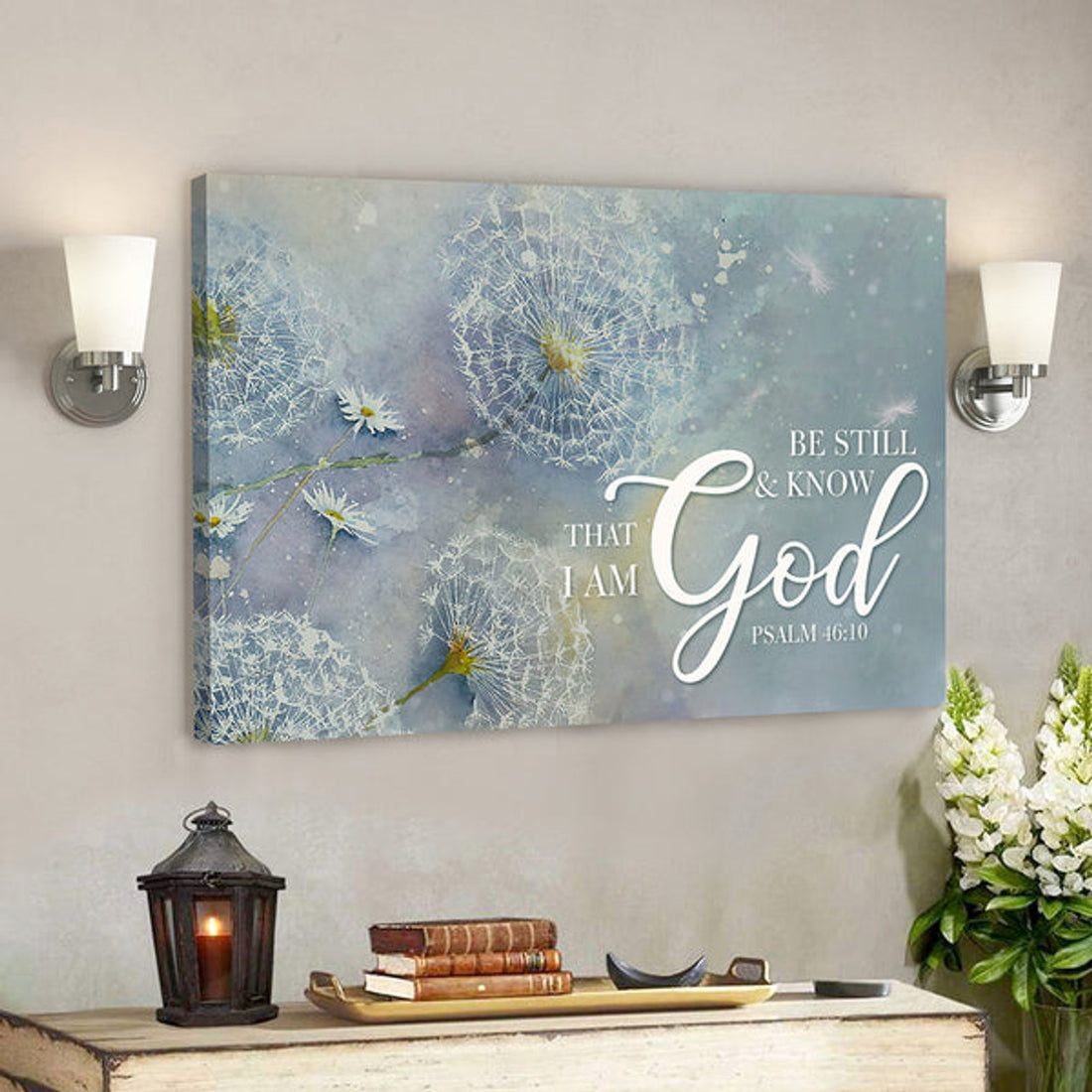Bible Verse Canvas - Scripture Canvas - Jesus Canvas - Be Still & Know That I Am God