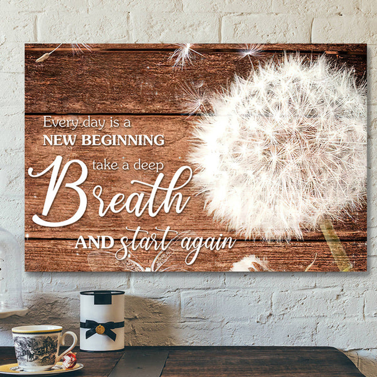 Every Day Is A New Beginning Take A Deep Breath And Start Again - Christian Canvas Wall Art - Scripture Canvas Wall Art