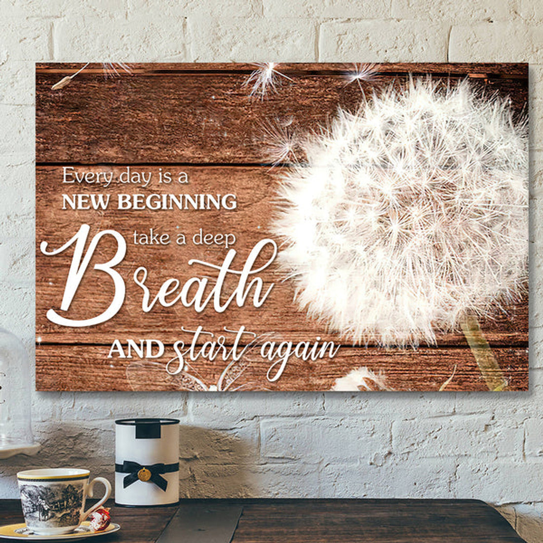 Every Day Is A New Beginning Take A Deep Breath And Start Again - Christian Canvas Wall Art - Scripture Canvas Wall Art