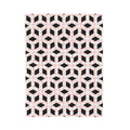 FUNSTUFFPRINT Pink Black Geometric Velveteen Plush Blanket