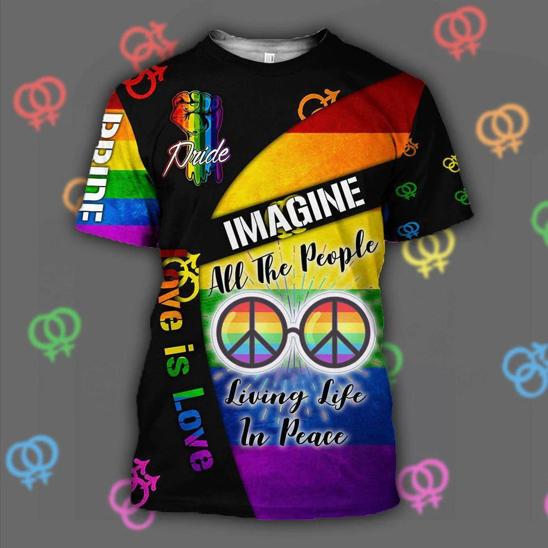 LGBT Support T-Shirt, All The People Living Life In Peace, Pride Shirt