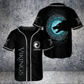Custom Name Wolf Of Viking Lover 3D BaseBall jersey Dark Moon Style