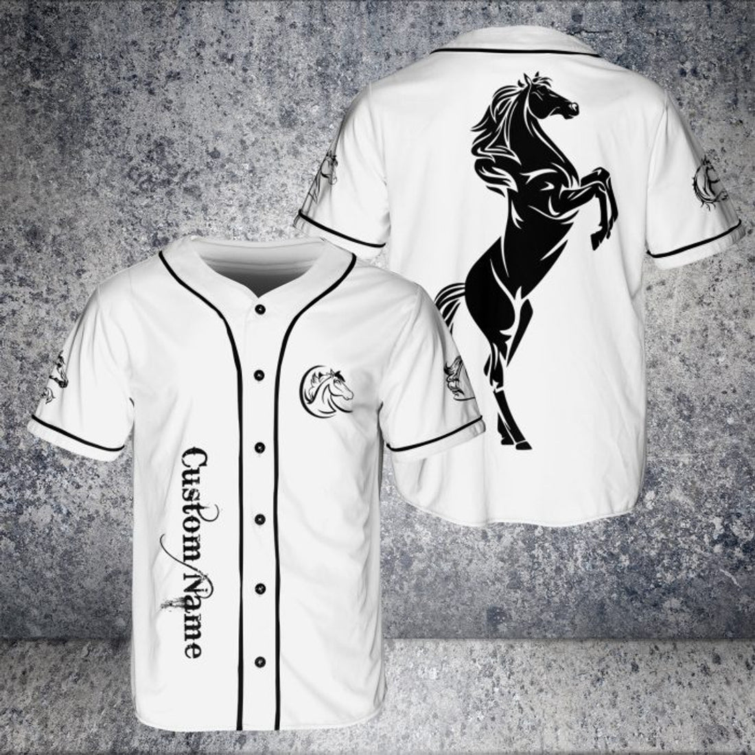 Custom Name Best Horse Animal Racing Lover 3D BaseBall Jersey