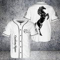 Custom Name Best Horse Animal Racing Lover 3D BaseBall Jersey