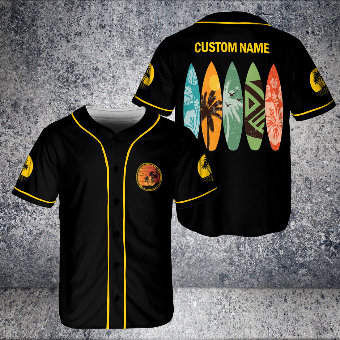 Aloha TIki Bar â€“ Afternoon and Beach Style Custom Name BaseBall Jersey