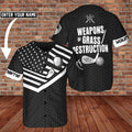 Custom Golf Weapons Of Grass Destruction 3D BaseBall Jersey For Golfer Custom Name