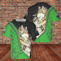 Native Wolf DreamCatcher AOP Baseball Jersey Green Black Style