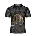 Custom GodoPrint Custom Never Underestimate Old Man Viking T-Shirt 3D, Viking Shirt for Men, Father's Birthday Vikings Gift