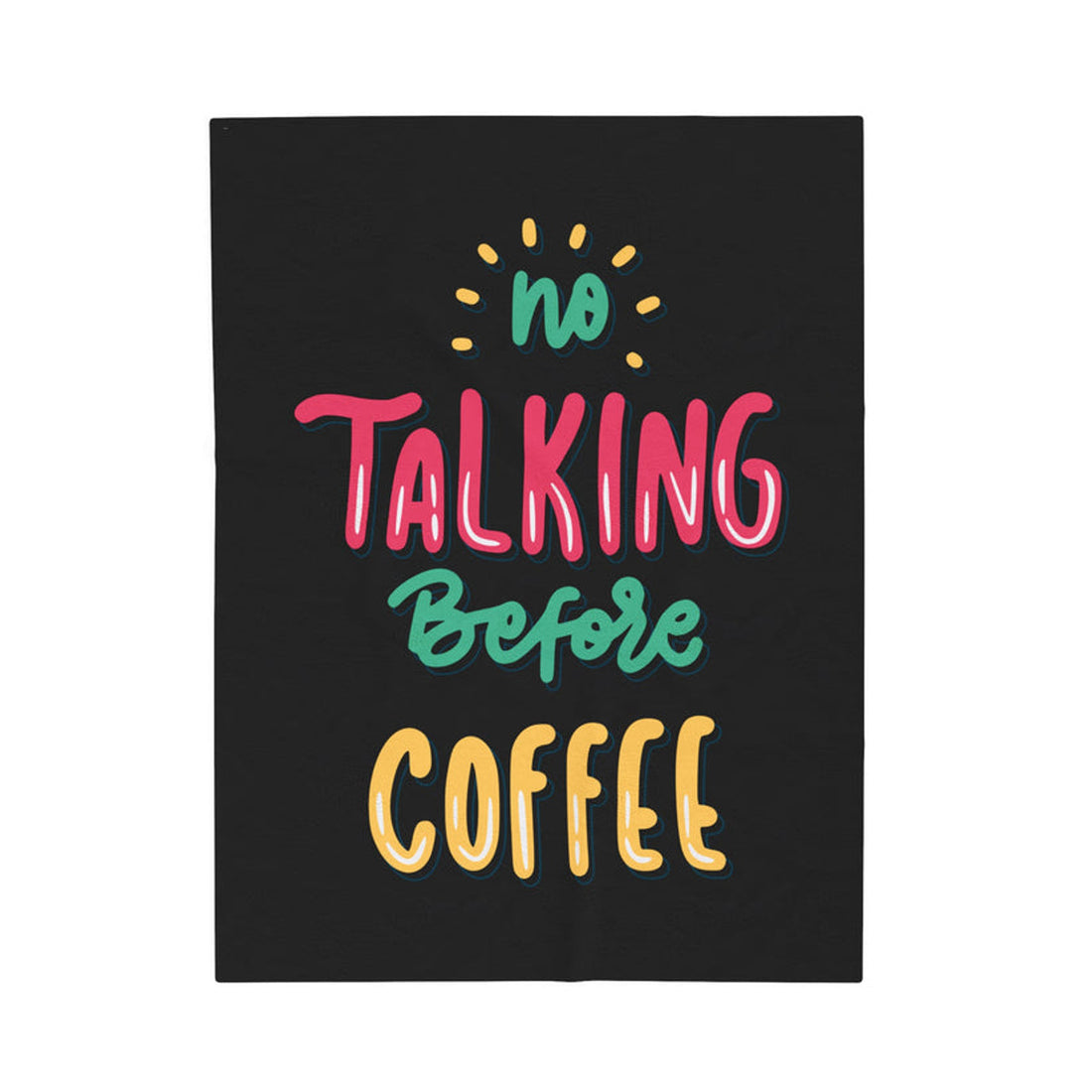 FUNSTUFFPRINT No Talking Velveteen Plush Blanket