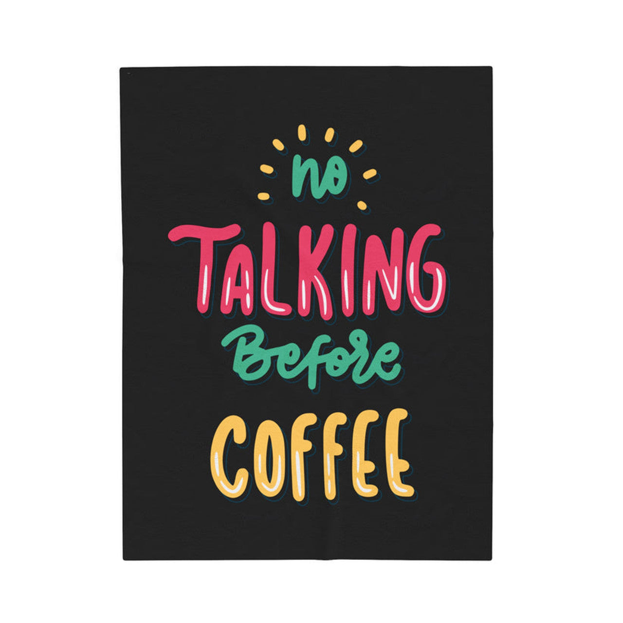 FUNSTUFFPRINT No Talking Velveteen Plush Blanket