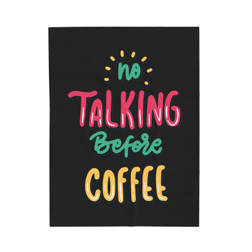 FUNSTUFFPRINT No Talking Velveteen Plush Blanket