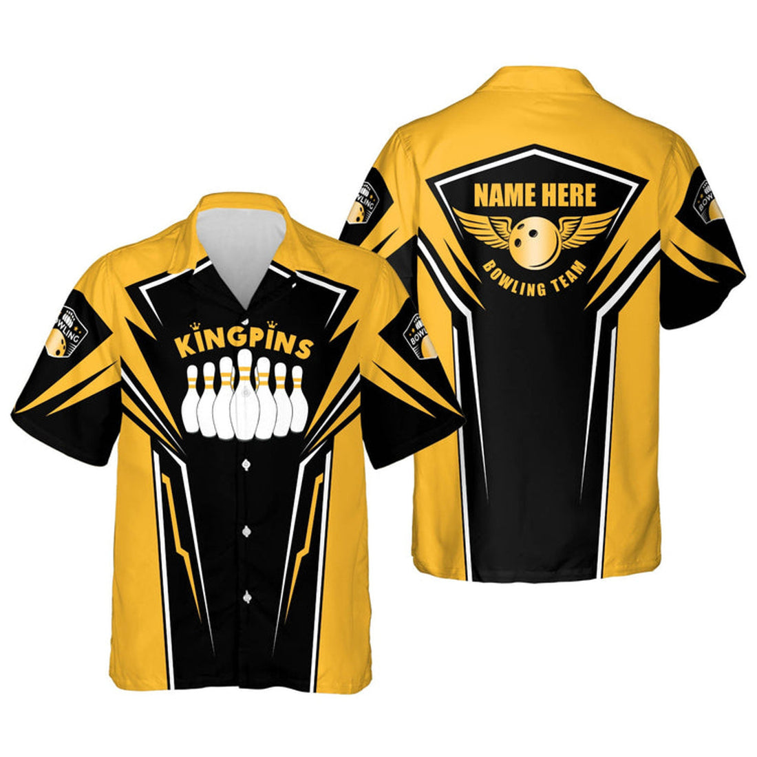 Custom Button-Down King Pin Bowling Short Sleeve Hawaiian shirt for men and women, Summer gift for Bowling team shirt