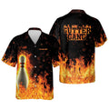 Custom Personalized Flame Hawaiian Bowling Gutter gang Shirts for Men, Bowling Team Shirt, Bowling Gift
